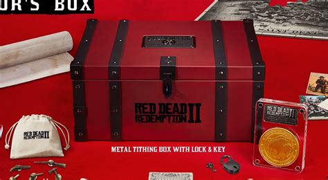 Red Dead Redemption 2 Collectors Box Metal Tithing Box 